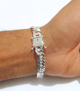 Pulseira de prata 10mm