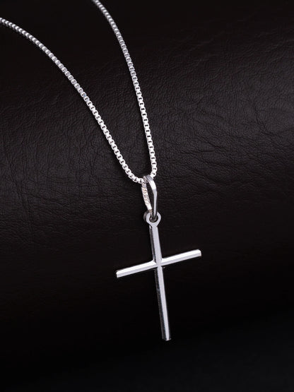 Venetian chain with cross pendant.